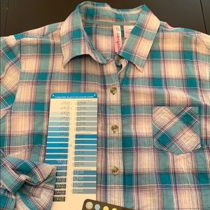 Confess Long sleeve to 3/4 sleeve button down